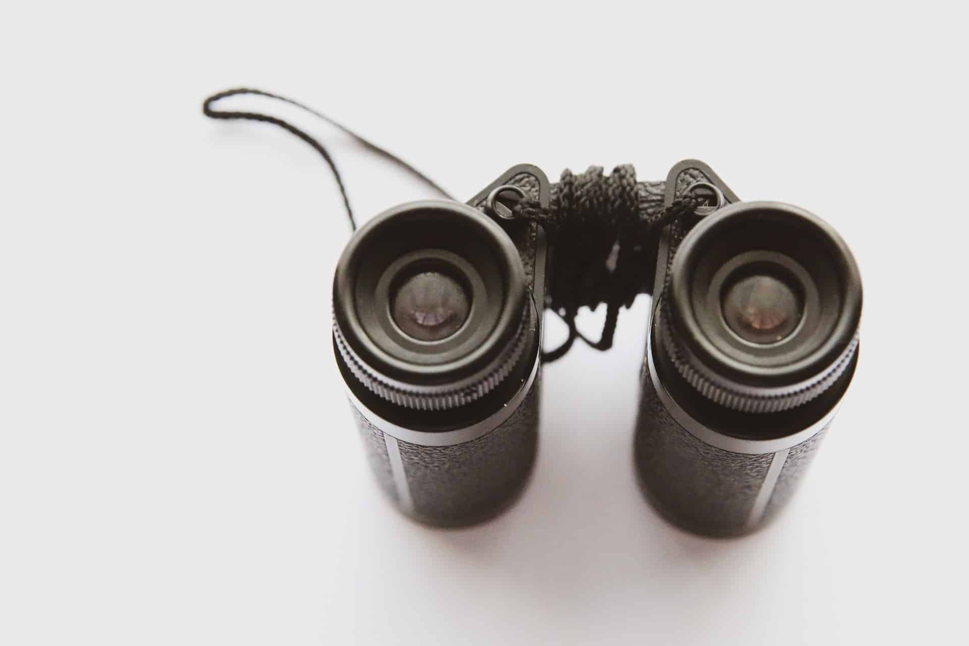 black binoculars